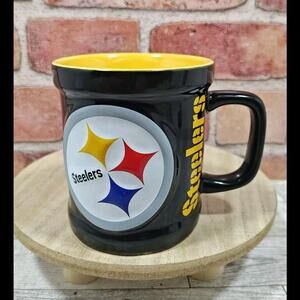 Pittsburgh Steelers NFL Coffee Mug Tea Cup Black & Yellow With Team Logo